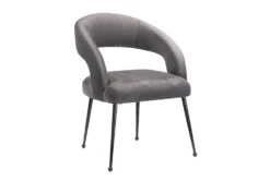 Rishi Grey Velvet Dining Chair