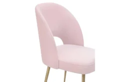 Shirley Blush Velvet Dining Chair -Furniluxe 304635 pink fabric dining chair detail 44