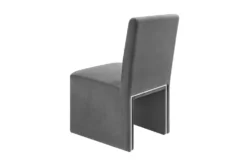Affa Grey Performance Velvet Dining Chair 11 Affa Grey Performance Velvet Dining Chair -Furniluxe 304646 grey fabric dining chair back 82