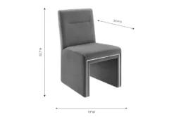 Affa Grey Performance Velvet Dining Chair 13 Affa Grey Performance Velvet Dining Chair -Furniluxe 304646 grey fabric dining chair side 14