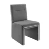 Affa Grey Performance Velvet Dining Chair -Furniluxe 304646 grey fabric dining chair signature 01