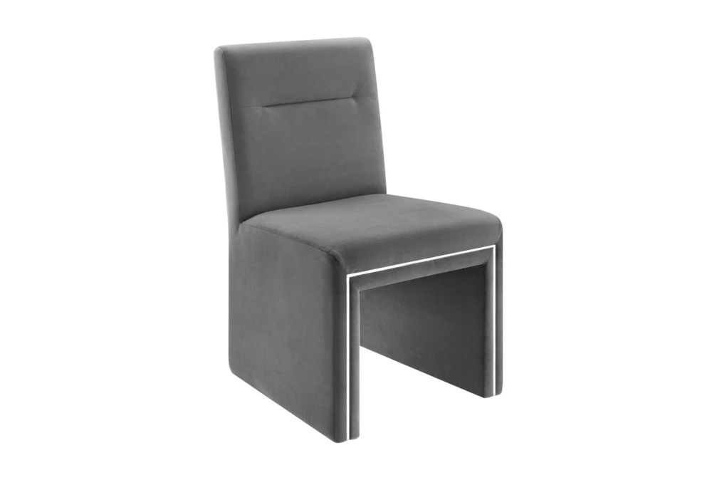 Affa Grey Performance Velvet Dining Chair 3 Affa Grey Performance Velvet Dining Chair