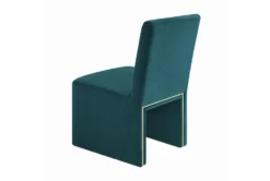Affa Teal Performance Velvet Dining Chair -Furniluxe 304647 blue fabric dining chair back 82