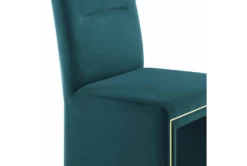 Affa Teal Performance Velvet Dining Chair -Furniluxe 304647 blue fabric dining chair detail 44