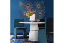 Affa Teal Performance Velvet Dining Chair -Furniluxe 304647 blue fabric dining chair room 85