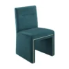 Affa Teal Performance Velvet Dining Chair 1 Affa Teal Performance Velvet Dining Chair -Furniluxe 304647 blue fabric dining chair signature 01