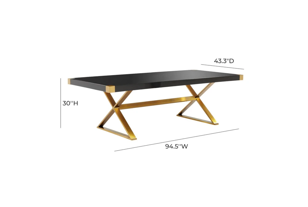 Adeline Black Lacquer 95" Dining Table 8 Adeline Black Lacquer 95" Dining Table - Image 6