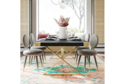 Adeline Black Lacquer 95" Dining Table 12 Adeline Black Lacquer 95" Dining Table -Furniluxe 304675 black wood dining table room 85