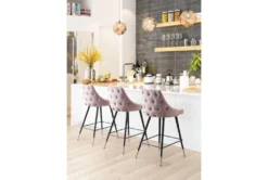 Piccol Pink Counter Stool -Furniluxe 304817 metal room 85