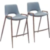 Desiree Grey Counter Stool Set Of 2 -Furniluxe 304833 grey metal dining chair signature 02