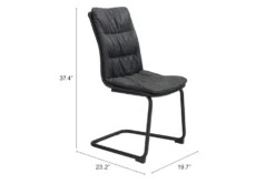 Industrial Black Dining Chair Set Of 2 -Furniluxe 304853 metal detail 48