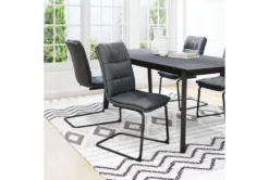 Industrial Black Dining Chair Set Of 2 -Furniluxe 304853 metal room 85