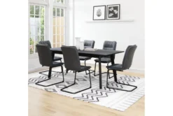 Industrial Black Dining Chair Set Of 2 -Furniluxe 304853 metal room 86