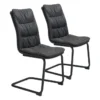 Industrial Black Dining Chair Set Of 2 -Furniluxe 304853 black metal dining chair signature 02