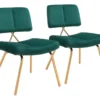 Contemporary Green Dining Chair Set Of 2 -Furniluxe 304855 green metal dining chair signature 02