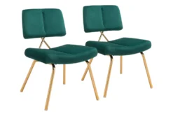 Contemporary Green Dining Chair Set Of 2
