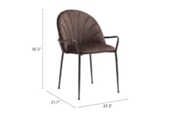 Kevin Dark Brown Dining Chair -Furniluxe 304858 metal detail 52