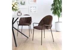 Kevin Dark Brown Dining Chair -Furniluxe 304858 metal room 85