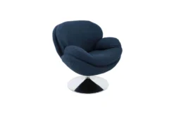 Zuma Blue Swivel Barrel Chair