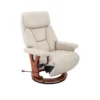 Nigel Cobblestone Faux Leather Swivel Recliner With Adjustable Headrest -Furniluxe 304968 natural polyurethane recliner signature 01