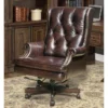 Dundee Leather Rolling Desk Chair 2 Dundee Leather Rolling Desk Chair -Furniluxe 305253 brown leather office chair signature 01