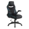 Amir Blue Faux Leather Gaming Chair -Furniluxe 306038 signature 01