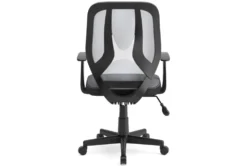 Genesee Light Gray & Black Mesh Office Chair -Furniluxe 306206 grey multi media office chair back 82