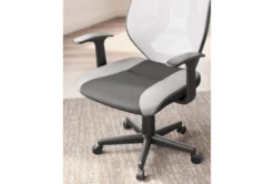 Genesee Light Gray & Black Mesh Office Chair -Furniluxe 306206 grey multi media office chair detail 44