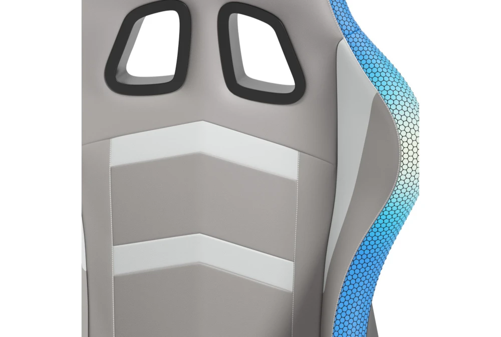 Alderton White & Gray Gaming Chair With Led Lighting 6 Alderton White & Gray Gaming Chair With Led Lighting - Image 4