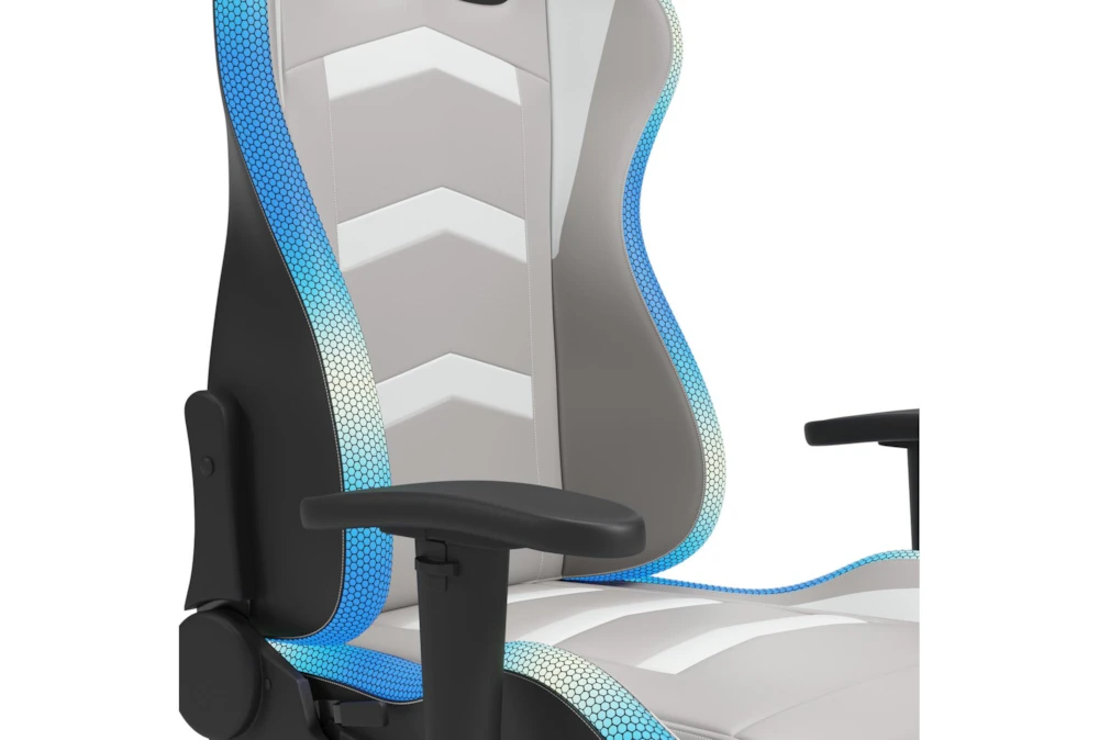 Alderton White & Gray Gaming Chair With Led Lighting 9 Alderton White & Gray Gaming Chair With Led Lighting - Image 7