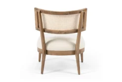 Solid Beech + Cane Back Accent Chair -Furniluxe 306923 beige polyester accent chair back 82