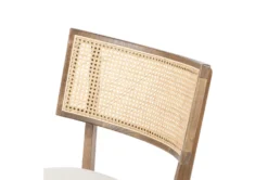 Solid Beech + Cane Back Accent Chair -Furniluxe 306923 beige polyester accent chair detail 44