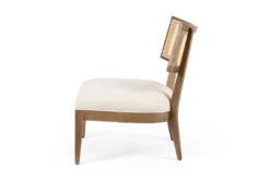 Solid Beech + Cane Back Accent Chair -Furniluxe 306923 beige polyester accent chair side 14