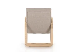 Taupe + Solid Ash Curved Frame Accent Chair -Furniluxe 306926 grey polyester accent chair back 82