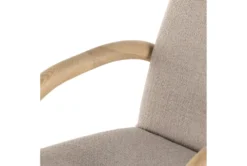 Taupe + Solid Ash Curved Frame Accent Chair -Furniluxe 306926 grey polyester accent chair detail 47