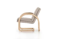 Taupe + Solid Ash Curved Frame Accent Chair -Furniluxe 306926 grey polyester accent chair side 14