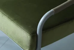 Green Velvet + Grey Metal Frame Accent Chair -Furniluxe 307054 green velvet accent chair detail 44