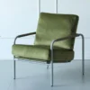 Green Velvet + Grey Metal Frame Accent Chair -Furniluxe 307054 green velvet accent chair signature 01