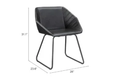 Claire Black Dining Chair Set Of 2 22 Claire Black Dining Chair Set Of 2 -Furniluxe 307389 black metal dining chair detail 52