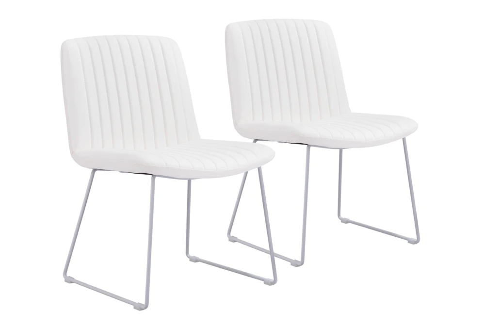 Adeo White Dining Chair Set Of 2 3 Adeo White Dining Chair Set Of 2