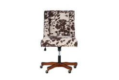Callippe Brown Cowprint Office Chair -Furniluxe 307706 brown polyester office chair front 03