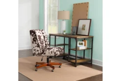 Callippe Brown Cowprint Office Chair -Furniluxe 307706 brown polyester office chair room 85