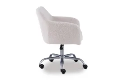 Baden Sherpa Office Chair -Furniluxe 307773 white polyester office chair detail 45