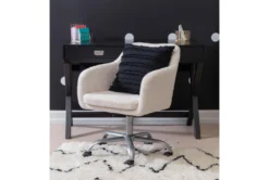 Baden Sherpa Office Chair -Furniluxe 307773 white polyester office chair room 85