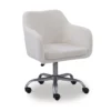 Baden Sherpa Office Chair -Furniluxe 307773 white polyester office chair signature 02