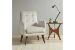 Morgan Accent Chair -Furniluxe 309561 beige wood accent chair room 85