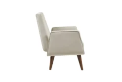 Morgan Accent Chair -Furniluxe 309561 beige wood accent chair side 14