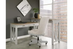 Seybert Grey Upholstered Desk Chair -Furniluxe 310644 grey polyester office chair room 85