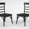 Magnolia Home Harper Chimney Dining Side Chair Set Of 2 By Joanna Gaines -Furniluxe 312736 black wood dining chair signature 01