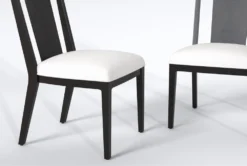 Palladium Wood Back Side Chair Set Of 2 -Furniluxe 312764 brown fabric dining chair detail 44